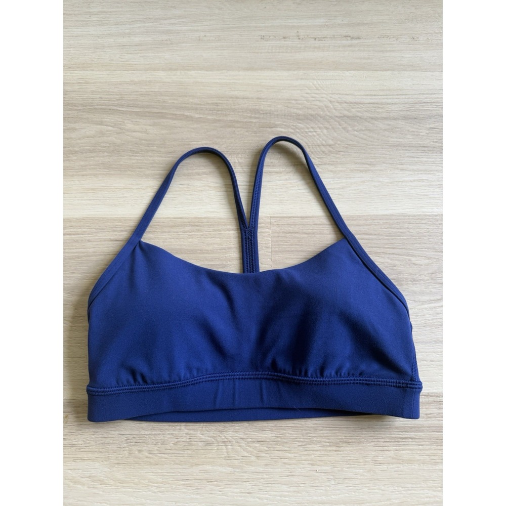 NWOT Lululemon Flow Y Bra Light Support A-C Cups Womens Size 6 Deep Sea Blue